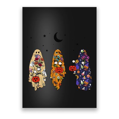 Funny Groovy Boo Ghost Halloween Autumn Fall Boo Boo Squad Poster