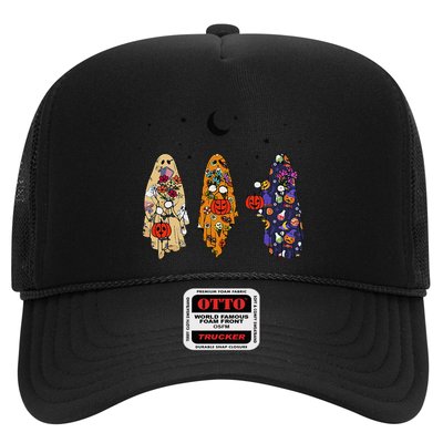 Funny Groovy Boo Ghost Halloween Autumn Fall Boo Boo Squad Trucker Hat