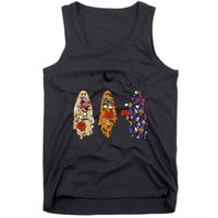 Funny Groovy Boo Ghost Halloween Autumn Fall Boo Boo Squad Tank Top