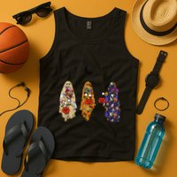 Funny Groovy Boo Ghost Halloween Autumn Fall Boo Boo Squad Tank Top