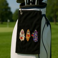 Funny Groovy Boo Ghost Halloween Autumn Fall Boo Boo Squad Golf Towel