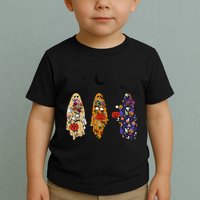 Funny Groovy Boo Ghost Halloween Autumn Fall Boo Boo Squad Toddler T-Shirt