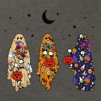 Funny Groovy Boo Ghost Halloween Autumn Fall Boo Boo Squad Cotton Canvas Backpack