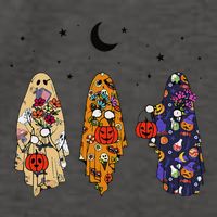 Funny Groovy Boo Ghost Halloween Autumn Fall Boo Boo Squad Vector Backpack