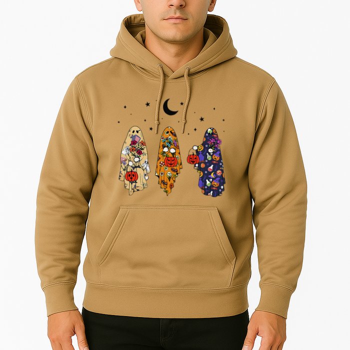 Funny Groovy Boo Ghost Halloween Autumn Fall Boo Boo Squad Hoodie