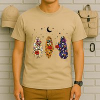 Funny Groovy Boo Ghost Halloween Autumn Fall Boo Boo Squad T-Shirt