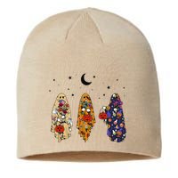 Funny Groovy Boo Ghost Halloween Autumn Fall Boo Boo Squad Sustainable Beanie