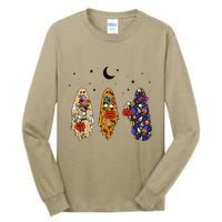 Funny Groovy Boo Ghost Halloween Autumn Fall Boo Boo Squad Tall Long Sleeve T-Shirt
