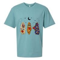 Funny Groovy Boo Ghost Halloween Autumn Fall Boo Boo Squad Sueded Cloud Jersey T-Shirt