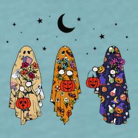 Funny Groovy Boo Ghost Halloween Autumn Fall Boo Boo Squad Sueded Cloud Jersey T-Shirt
