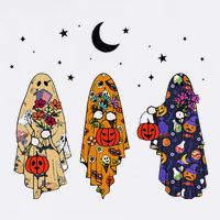 Funny Groovy Boo Ghost Halloween Autumn Fall Boo Boo Squad Garment-Dyed Sweatshirt