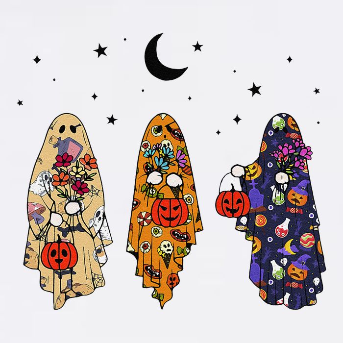 Funny Groovy Boo Ghost Halloween Autumn Fall Boo Boo Squad Garment-Dyed Sweatshirt