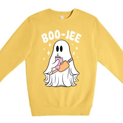 Funny Ghost Boujee Boojee Spooky Season Halloween Costume Cute Gift Premium Crewneck Sweatshirt