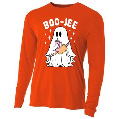 Funny Ghost Boujee Boojee Spooky Season Halloween Costume Cute Gift Cooling Performance Long Sleeve Crew