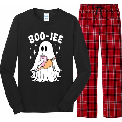 Funny Ghost Boujee Boojee Spooky Season Halloween Costume Cute Gift Long Sleeve Pajama Set