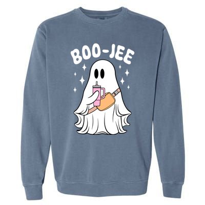 Funny Ghost Boujee Boojee Spooky Season Halloween Costume Cute Gift Garment-Dyed Sweatshirt