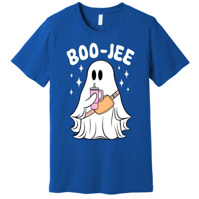 Funny Ghost Boujee Boojee Spooky Season Halloween Costume Cute Gift Premium T-Shirt