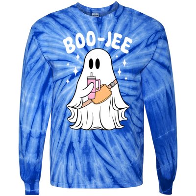 Funny Ghost Boujee Boojee Spooky Season Halloween Costume Cute Gift Tie-Dye Long Sleeve Shirt