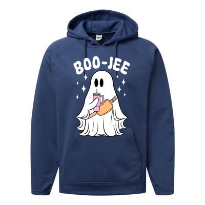 Funny Ghost Boujee Boojee Spooky Season Halloween Costume Cute Gift Performance Fleece Hoodie