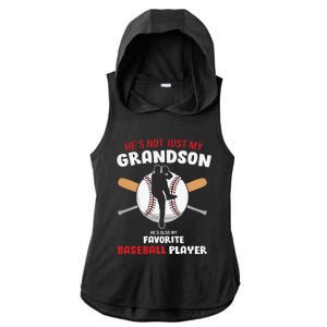 Funny Grandson Baseball Player Grandson Gift From Grandpa Funny Baseball Ladies PosiCharge Tri-Blend Wicking Draft Hoodie Tank