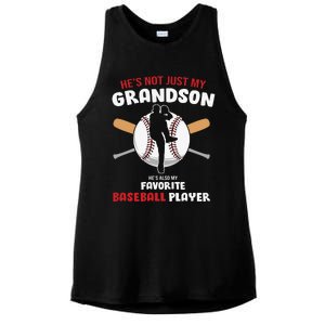 Funny Grandson Baseball Player Grandson Gift From Grandpa Funny Baseball Ladies PosiCharge Tri-Blend Wicking Tank