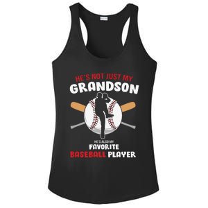 Funny Grandson Baseball Player Grandson Gift From Grandpa Funny Baseball Ladies PosiCharge Competitor Racerback Tank