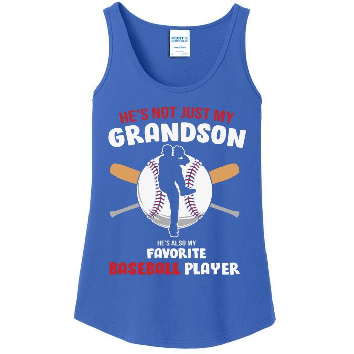 Funny Grandson Baseball Player Grandson Gift From Grandpa Funny Baseball Ladies Essential Tank