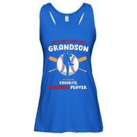 Funny Grandson Baseball Player Grandson Gift From Grandpa Funny Baseball Ladies Essential Flowy Tank