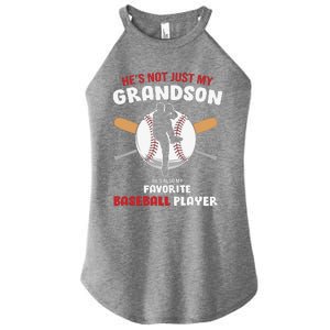 Funny Grandson Baseball Player Grandson Gift From Grandpa Funny Baseball Women's Perfect Tri Rocker Tank