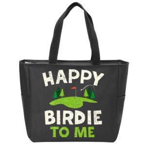 Funny Golf Birthday Happy Birdie Golfer Zip Tote Bag