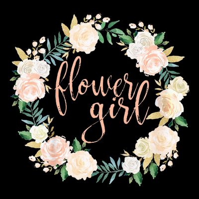 Flower Girl Blush Floral Wreath Wedding T-Shirt