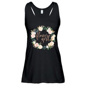 Flower Girl Blush Floral Wreath Wedding Ladies Essential Flowy Tank