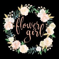 Flower Girl Blush Floral Wreath Wedding Womens Tank Top