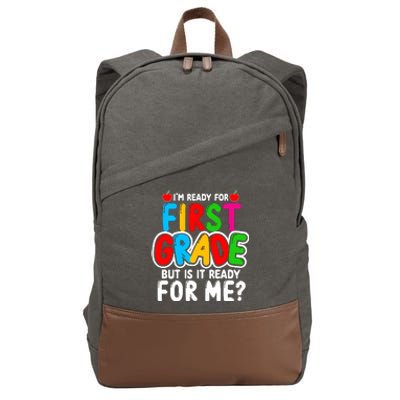 First Grade Back To School Cotton Canvas Backpack