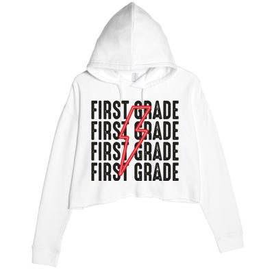 First Grade Back To School Boy 1st Grade Crop Fleece Hoodie