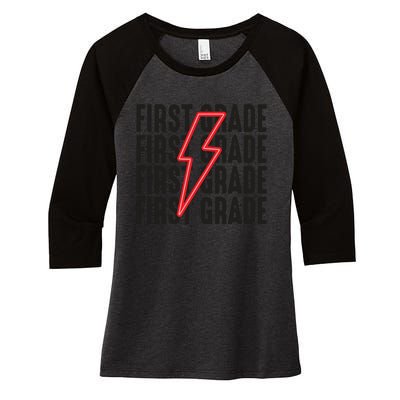 First Grade Back To School Boy 1st Grade Women's Tri-Blend 3/4-Sleeve Raglan Shirt