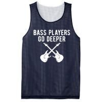 Funny Guitar Bass Players Go Deeper Guitarist Mesh Reversible Basketball Jersey Tank