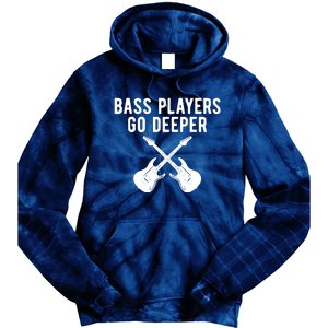 Funny Guitar Bass Players Go Deeper Guitarist Tie Dye Hoodie