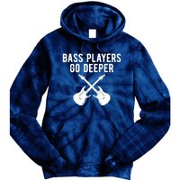 Funny Guitar Bass Players Go Deeper Guitarist Tie Dye Hoodie