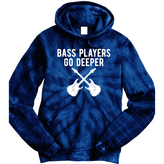 Funny Guitar Bass Players Go Deeper Guitarist Tie Dye Hoodie