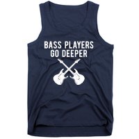 Funny Guitar Bass Players Go Deeper Guitarist Tank Top