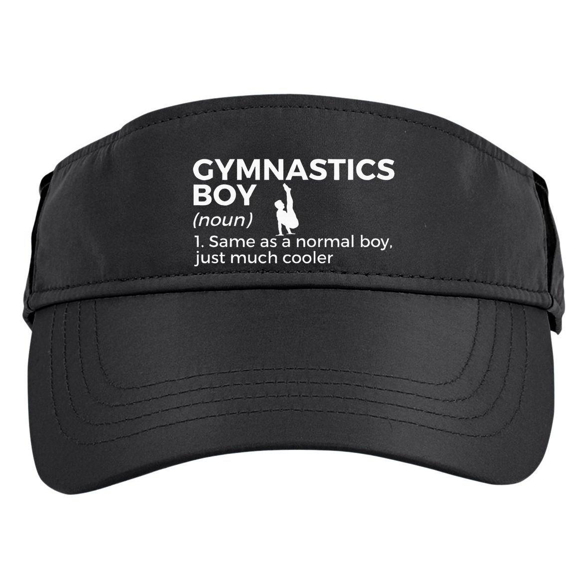 Funny Gymnastics Boy Definition Gymnast Adult Drive Performance Visor