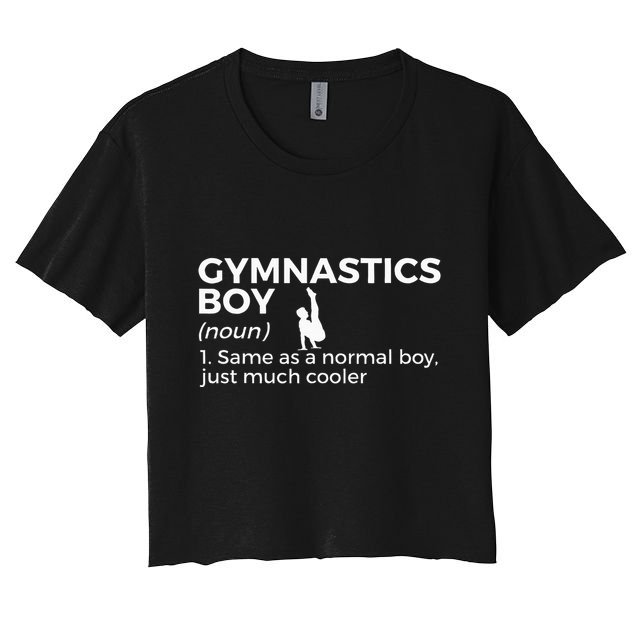 Funny Gymnastics Boy Definition Gymnast Crop Top