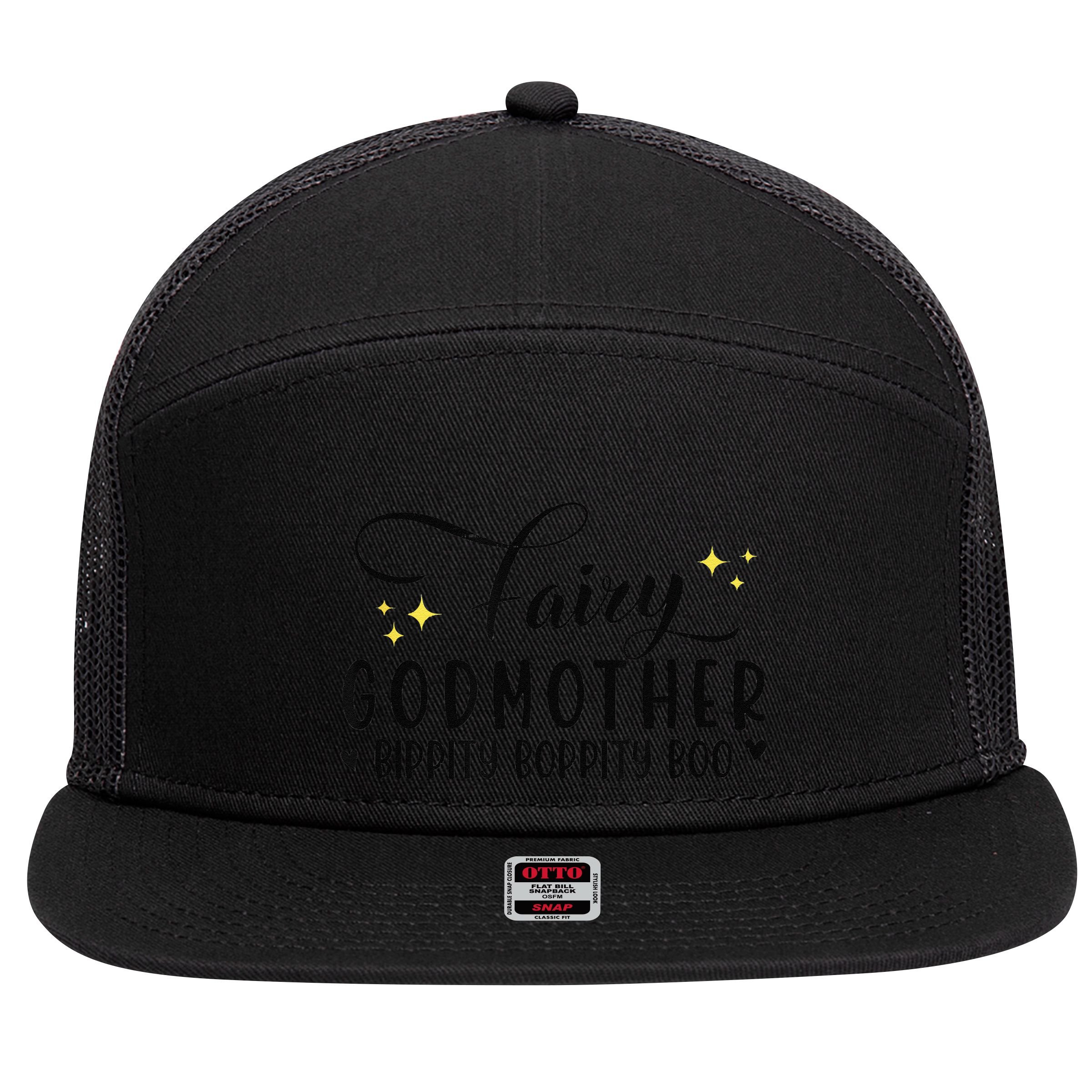 Fairy Godmother Bippity Boppity Boo Mothers Day 7 Panel Mesh Trucker Snapback Hat
