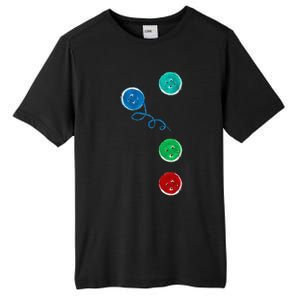 Four Groovy Buttons Blue Cat Funny Halloween Tall Fusion ChromaSoft Performance T-Shirt