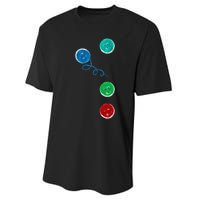 Four Groovy Buttons Blue Cat Funny Halloween Performance Sprint T-Shirt