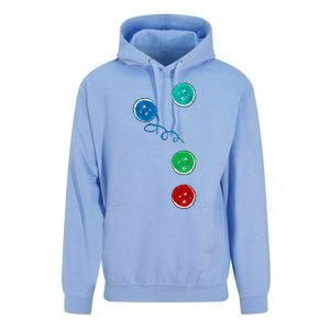 Four Groovy Buttons Blue Cat Funny Halloween Unisex Surf Hoodie