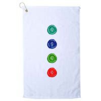 Four Groovy Buttons Blue Cat Funny Halloween Platinum Collection Golf Towel