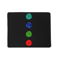 Four Groovy Buttons Blue Cat Mousepad