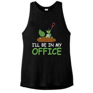 Funny Gardening Be In My Office Funny Gardening Ladies PosiCharge Tri-Blend Wicking Tank